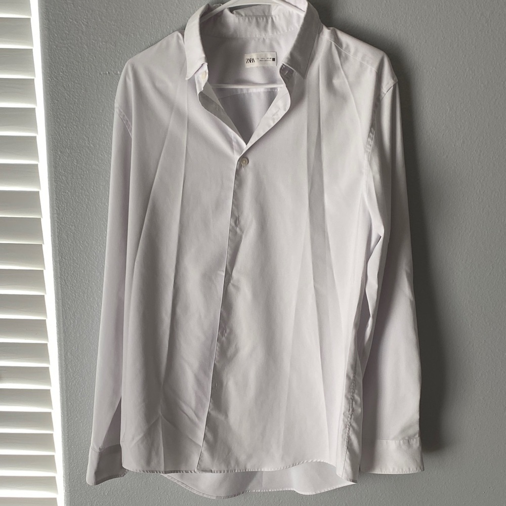 Zara Crisp White Dress Shirt